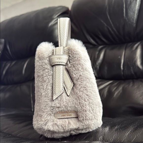 Knott Faux Fur Mini Crossbody Tote - Picture 8 of 13